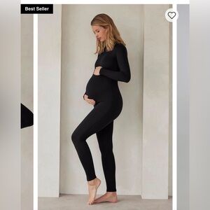Bumpsuit Black Long Sleeve Jumpsuit (maternity)